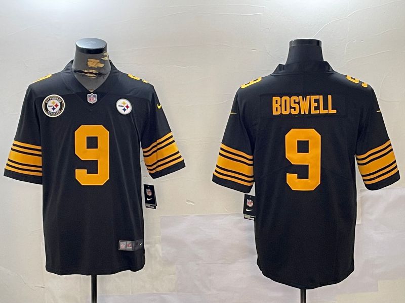 Men Pittsburgh Steelers #9 Boswell Black 2024 Nike Vapor Limited NFL Jersey style 2->pittsburgh steelers->NFL Jersey
